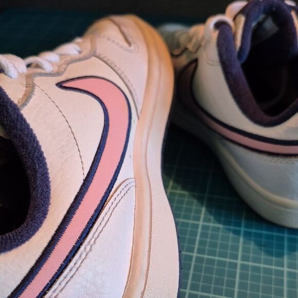 Nike White and Pink Sneakers Classic Air Force 1 Design - Picture 10 of 10